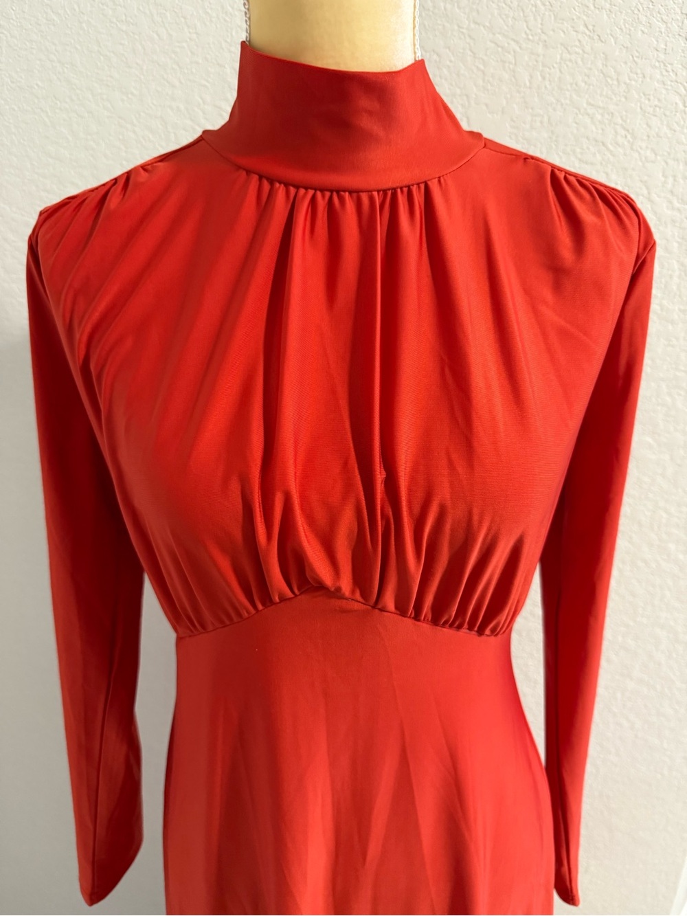 Melloday Elegant High-Neck Long Sleeve Dress NWOT - Picture 6 of 9